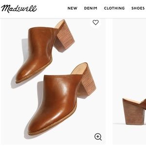 Madewell Harper Mules Brown Leather